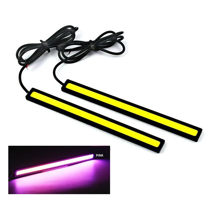 

2pcs Car LED DRL Daytime Running Light COB Fog Lamp Car Styling Universal Waterproof Auto Headlight Surface Decorative Lamp