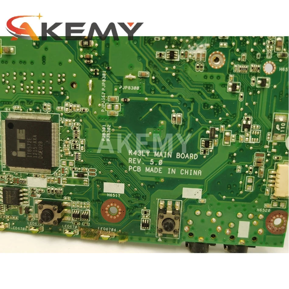 

Original K43LY mainboard for ASUS K43LY K84LY K43L X44H K84HR Laptop motherboard With i3 CPU HD7470M 1GB Video card 100% test