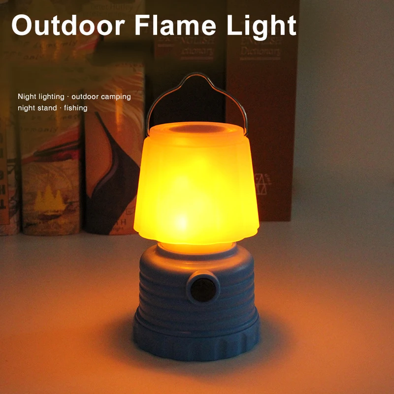 Portable Outdoor Camping Light Led Flame Lamp Lantern Tent Flashlight Torch by 3AAA Batteries | Освещение