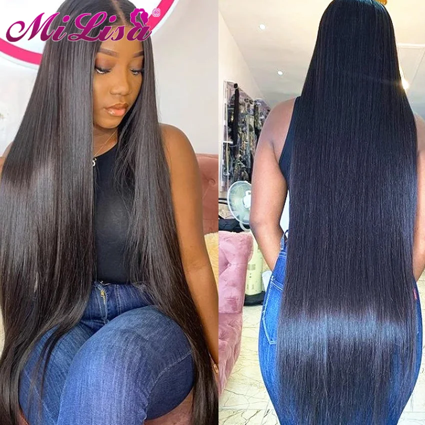 

Straight Bundles Human Hair Bundle 30 Inch Bundle Mi Lisa Hair Brazilan Hair weaving 3 Bundles Deal Natural Remy Hair Extensions