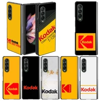 case for samsung galaxy z fold 3 black hard phone cover z fold3 5g shockproof bumper zfold 3 shell fundas fashion kodak brand