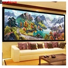 Пейзаж Китайский ветер изобилия квадратная круглая Алмазная вышивка, полный горный хрусталь Алмазная картина вышивка крестиком, рукоделие