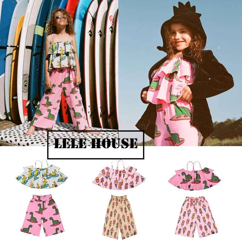 

2020 summer new product ins kuku mosquito-resistant trousers leg pants suspenders bottoming shirt shirt suit