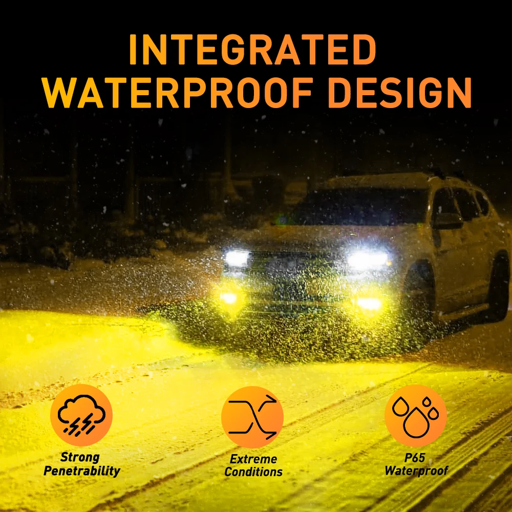 

OXILAM 2 Pcs Canbus H8 H9 H11 Car Bulbs For Toyota Corolla Avensis Yaris Rav4 Auris Hilux Prius Camry 6000K White 3000K Amber