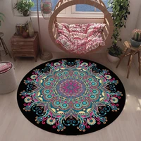 ethnic style carpet round bedroom decoration carpet mandala mat decoration salon bedroom decor home living room decoration rugs