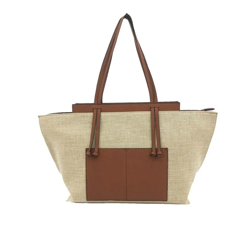 

Women's Bag Spring New Canvas Handbags Spain Designer Bag Large-capacity Stitching Tote Bag for Women 2020 Bolso De Mano