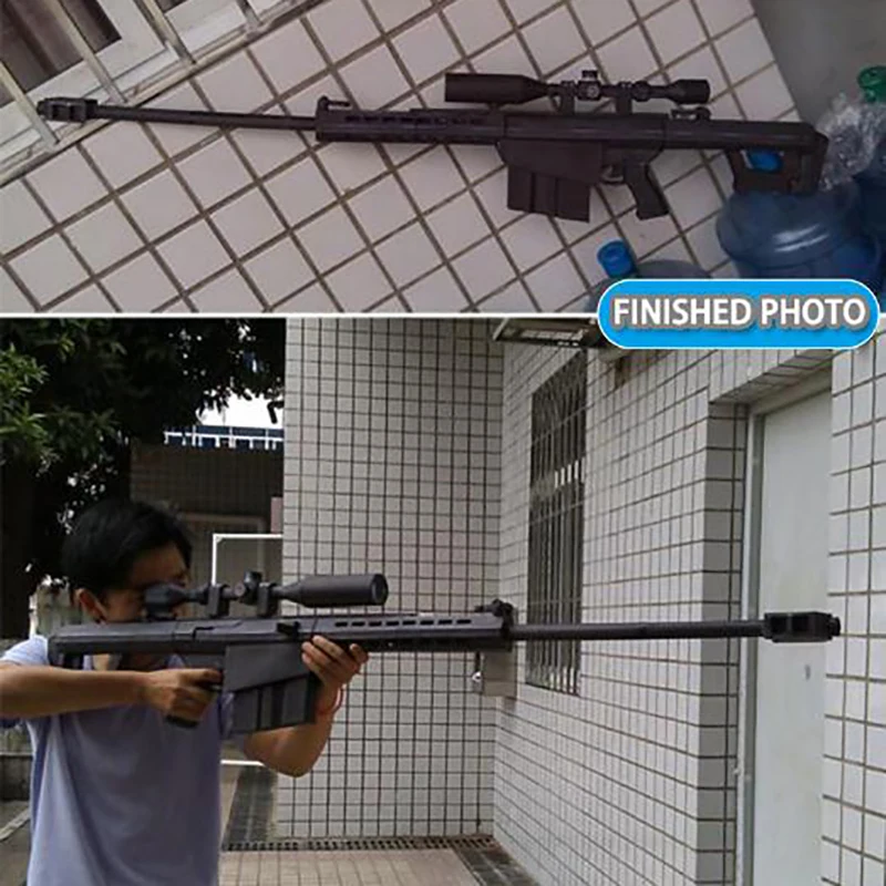 Модель снайперской винтовки Barrett M82A1 в масштабе 1:1 модель ружья бумажная игрушка