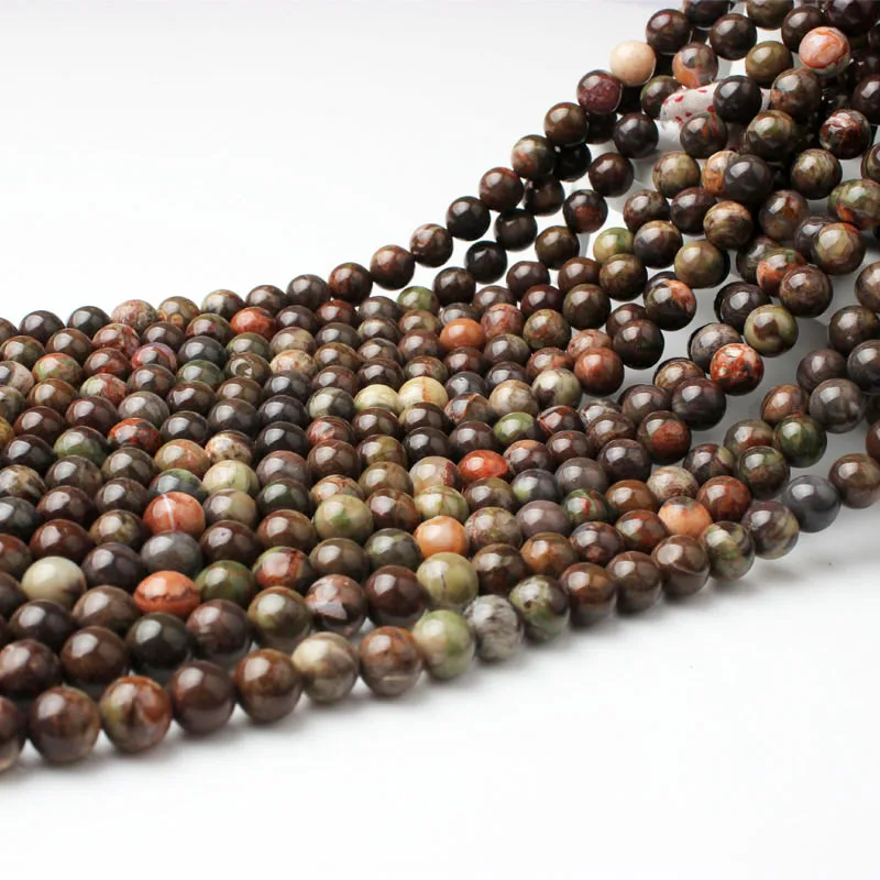 Модный натуральный цветной Дракон LanLi 6/8/10 мм камень рассыпчатые бусины DIY браслет