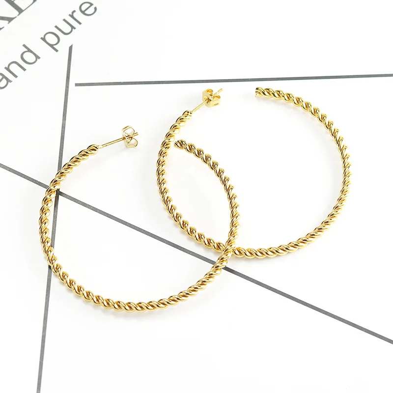 Серьги-кольца женские из нержавеющей стали в минималистическом стиле | Украшения