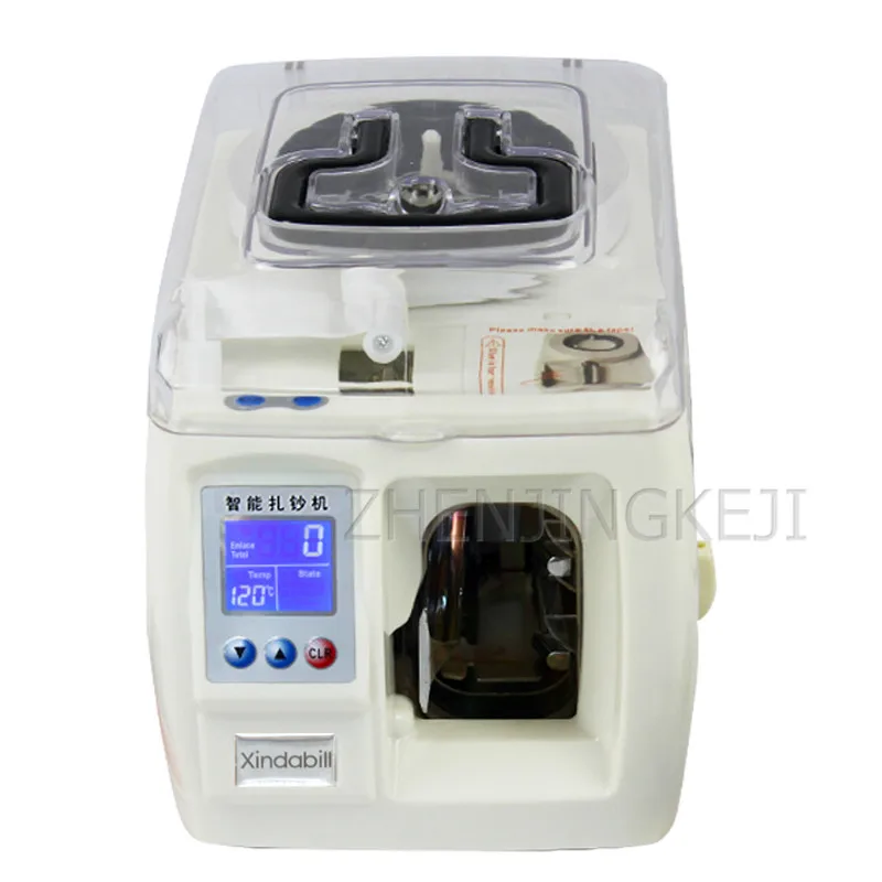 

Small Bundle Money Machine Bank Bundle Banknotes Mini Tie Up Make Money Strapping Machine Liquid Crystal Display Tool 110V/220V