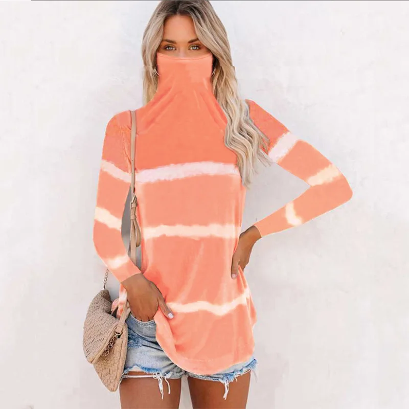 

Autumn 5XL Plus Size Top For Women Personality Dustproof Striped T-Shirt Ladies Tops Long Sleeve Loose Blue Shirt Women Clothes