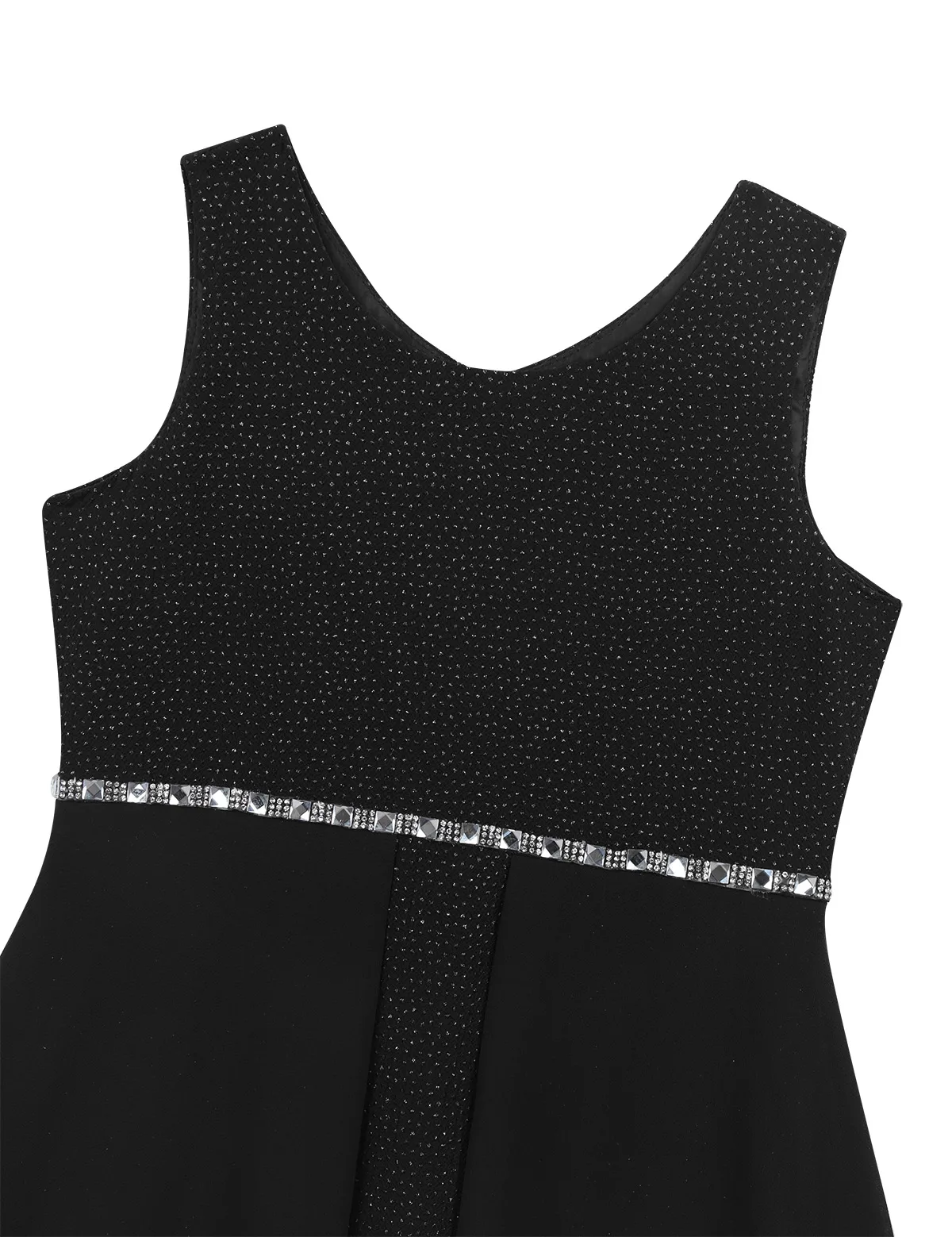 Детское платье из тюля с цветочным рисунком Блестящее без рукавов высокой талией