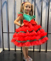new customized girls dresses ball gown baby girl birthday party dress christmas kid clothes vestido photography