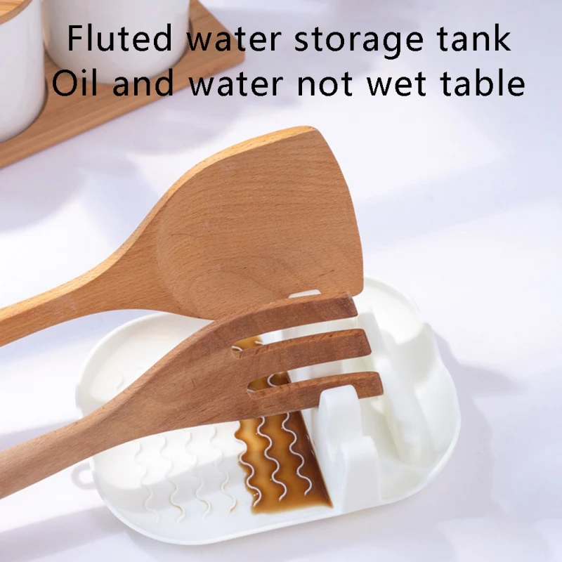 

Kitchen Spoon Holder Multi-function Spatula Holder Kitchen Storage Rack Plastic Pot Lid Holder Chopstick spoon dish drainer