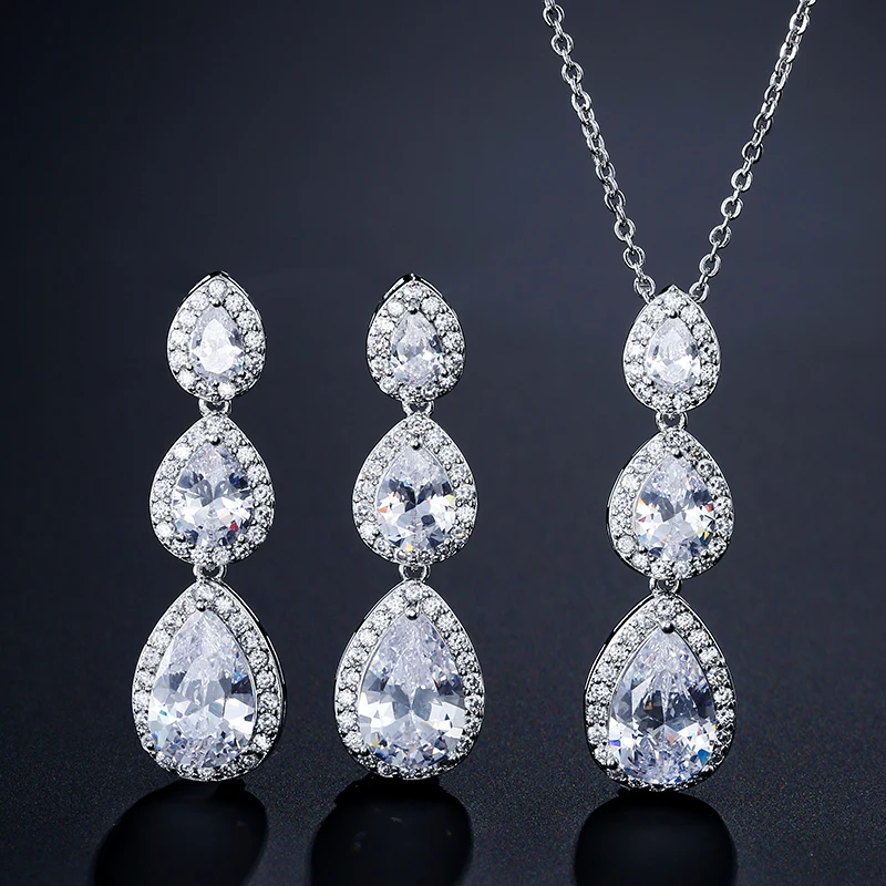 UILZ модное ожерелье с кристаллами циркония кулон для женщин Свадебная вечеринка