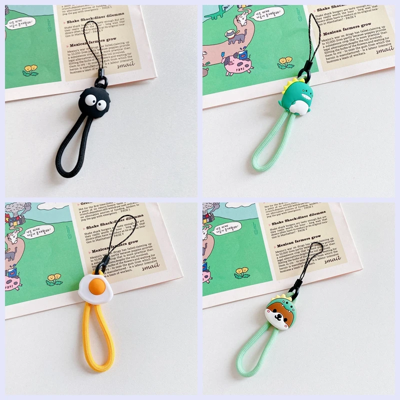 Cute Korea cartoon Rope Smart Phone Strap Lanyards for iPhone 11 12/AirPods Strap Decoration Mobile Phone Strap Rope Phone Charm