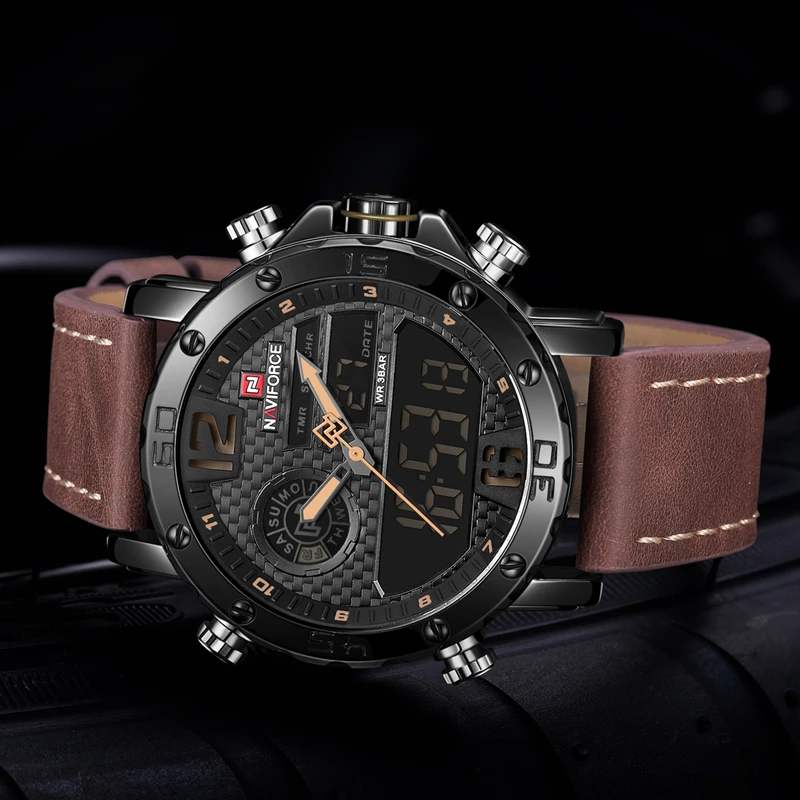 Часы NAVIFORCE мужские водонепроницаемые спортивные кварцевые | Наручные часы