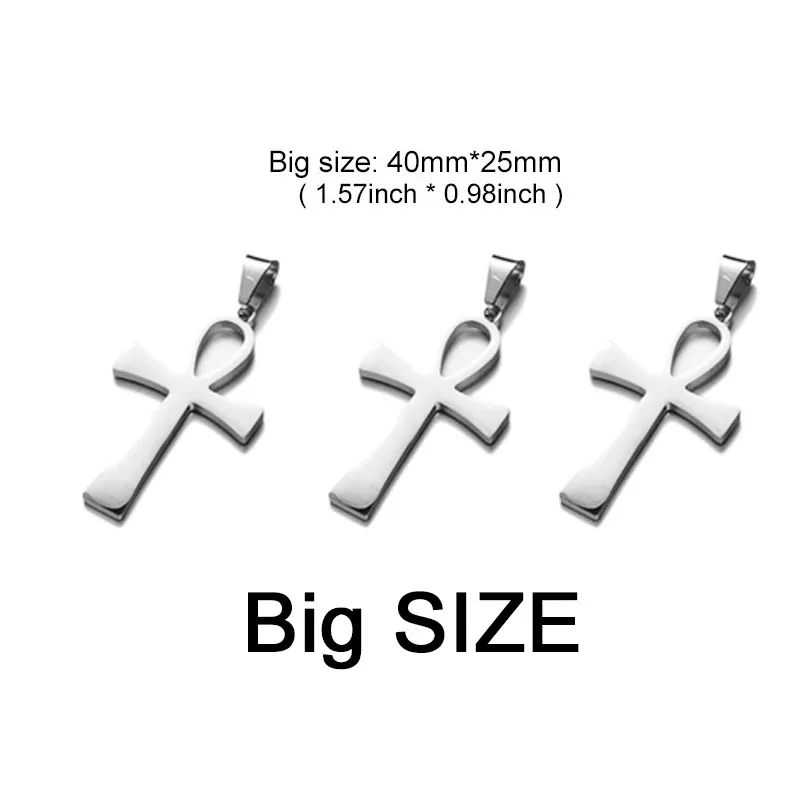 5 шт./лот Египетский спасательный символ из нержавеющей стали Анкх