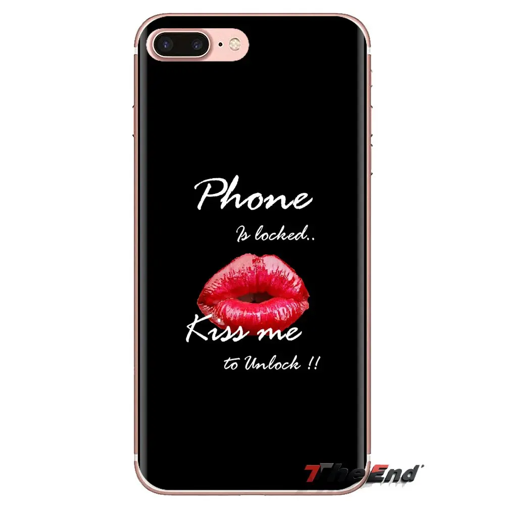 Прозрачные мягкие чехлы KIss to unlock Locked screen для Xiao mi 4 5 5s 6 A1 A2 5X6X8 9 Lite SE Pro Max Mix 2 3 2S |
