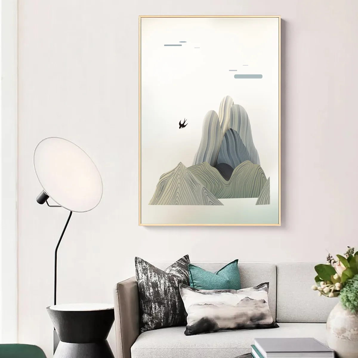 Пейзаж Ласточка Холст плакат без рамки горы холст печать живопись стены декор