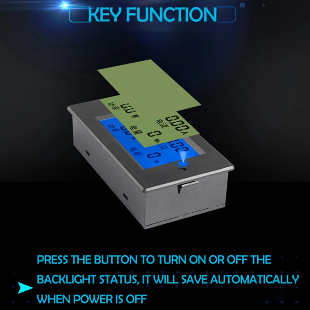 Цифровой Многофункциональный Вольтметр Амперметр постоянного тока 6 5-100 в а 4 1
