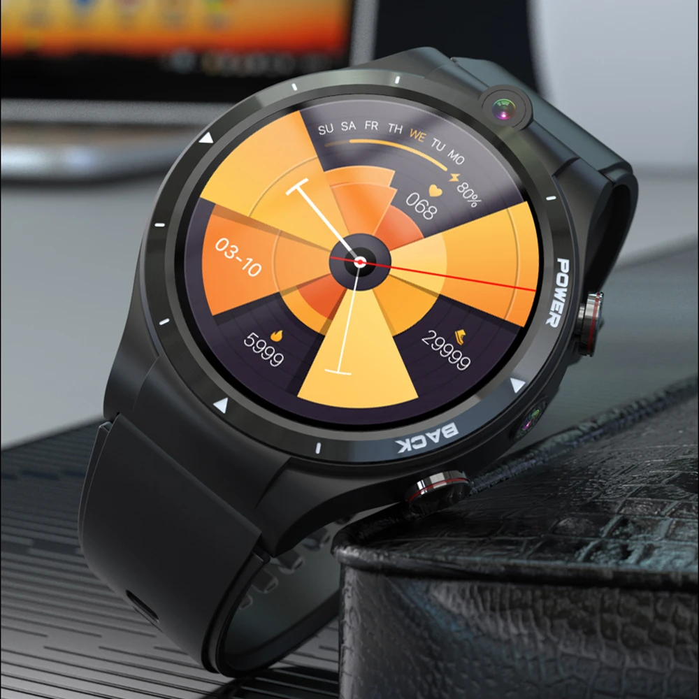 Смарт часы LEMFO LEM15 4G Android 10 7 Helio P22 128 ГБ LTE SIM 900 мАч внешний аккумулятор 2021 двойная