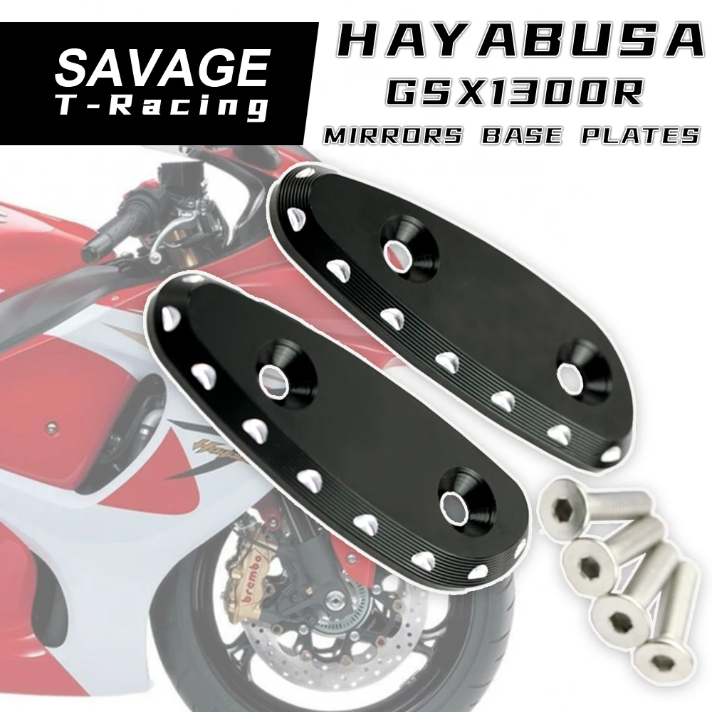 

For SUZUKI HAYABUSA GSX1300R Rearview Mirrors Base Plates GSX 1300R 1999-2020 Motorcycle Accessories Ball Cut Edges Cap 3D