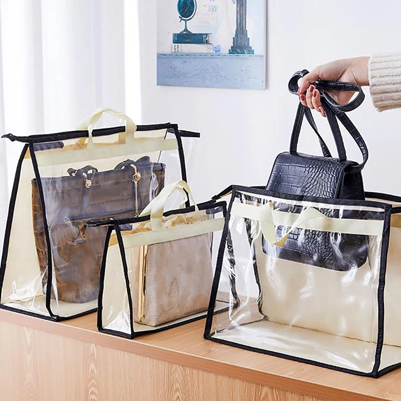 Прозрачная сумка для хранения женская кошелек пылезащитный чехол органайзер