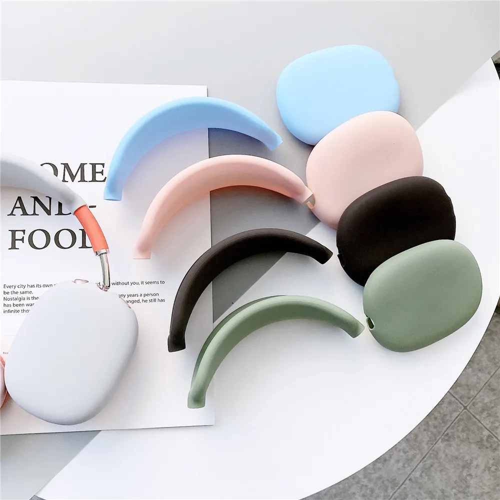 

New headphone Handle Headgear Solid color Earphone cover for Apple Airpods Max Protective Candy Color Case Accessories