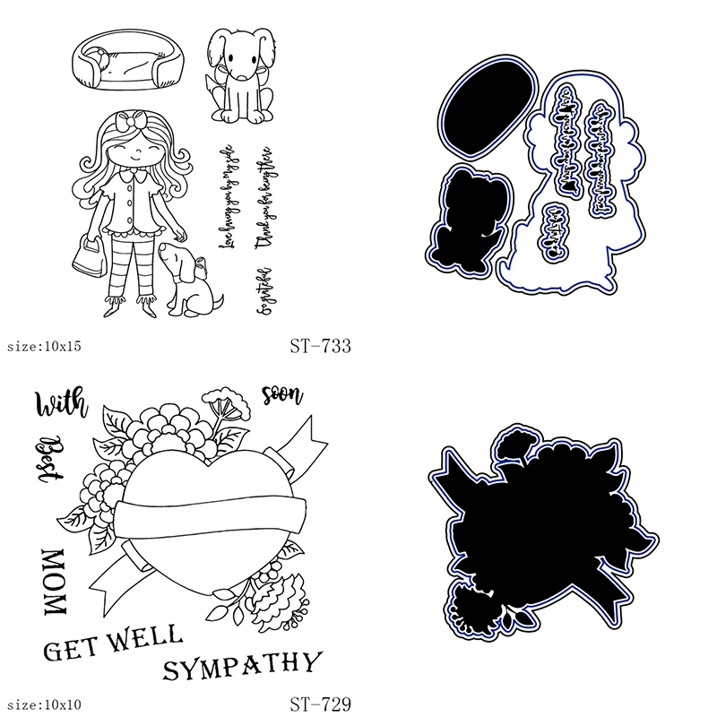 AZSG любезно мать сердце цветок резки штампы для DIY Скрапбукинг/изготовление