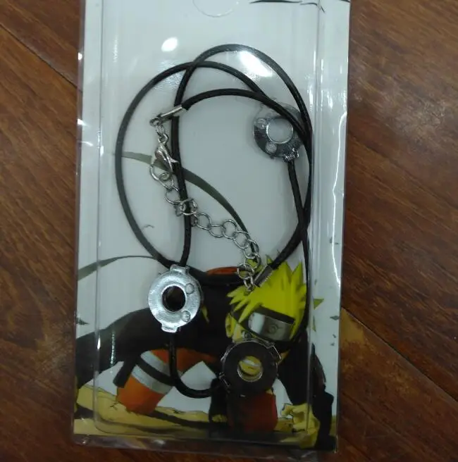 necklace NARUTO Uzumaki Naruto Hatake Kakashi Uchiha Sasuke Deidara PVC Kunai Shuriken Weapons Hand Sword Headband Csoplay Accessories - Цвет: necklace