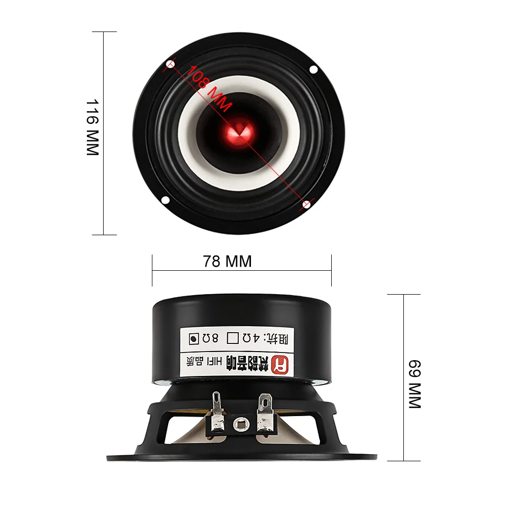 AIYIMA 4 дюйма Hifi Fever полный диапазон динамик колонка 8 Ом 25 вт DIY музыка усилитель звука динамик блок громкий динамик домашний кинотеатр