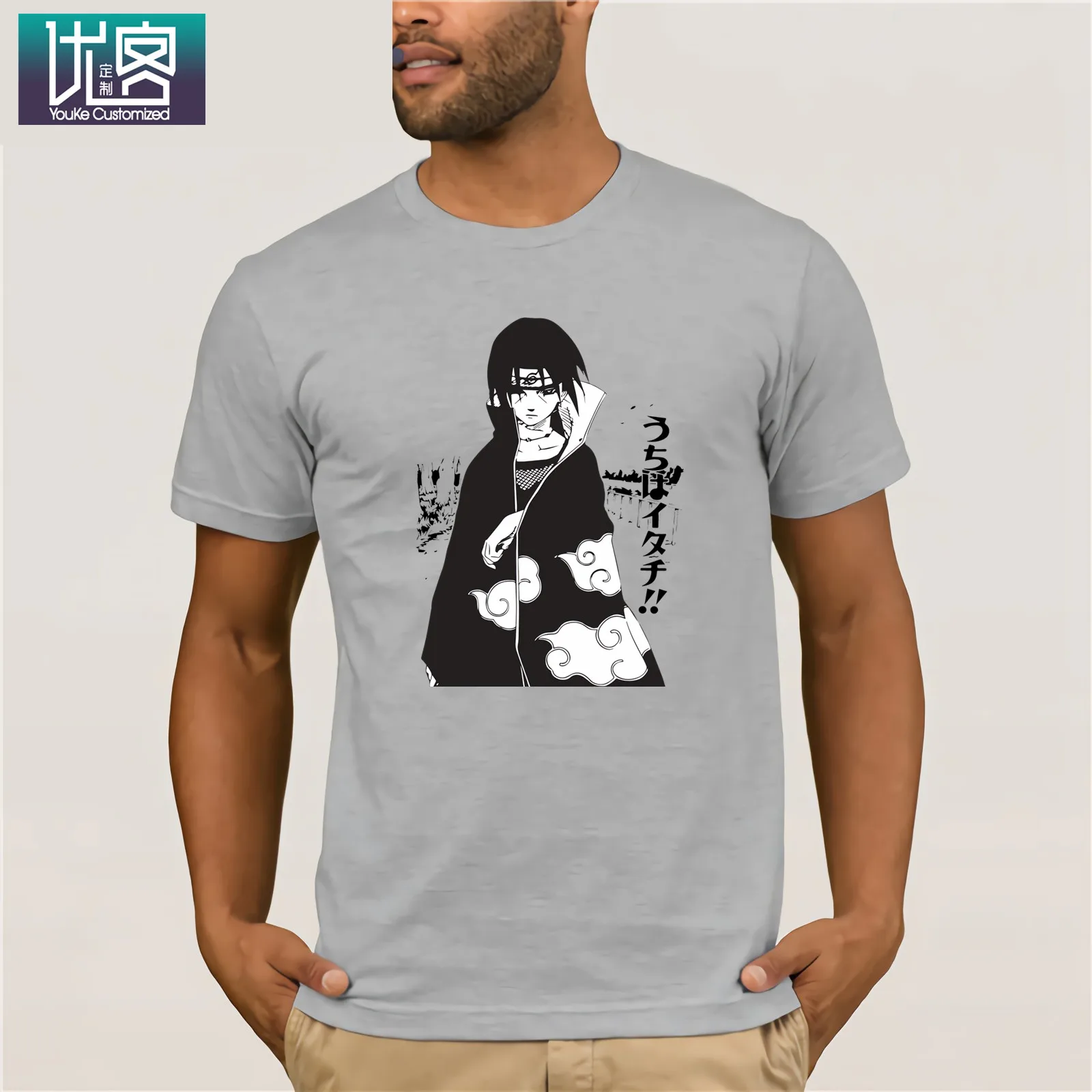 Itachi Uchiha Naruto Manga Футболка повседневный топ с короткими рукавами винтажная одежда