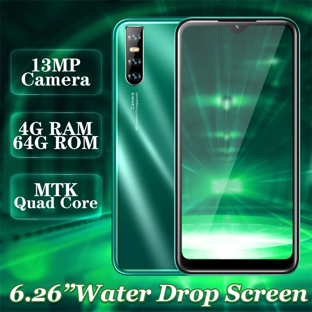 Смартфон P40 Lite разблокированный телефон с распознаванием лица и капли воды 6 26