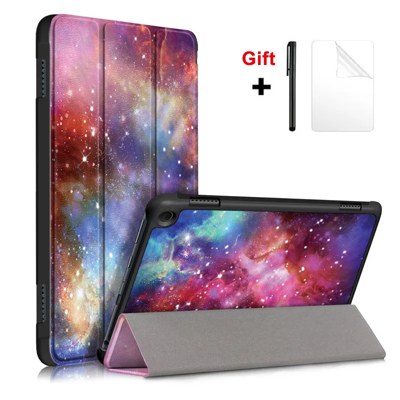 Smart PU Leather Case for Kindle Fire HD8 2020 8.0 Tablet Funda Capa Cover For Kindle HD10 HD 10 Plus 2021 2019 Case +Film 