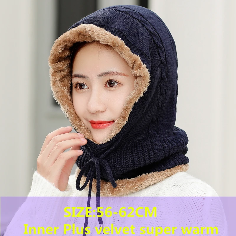 Зимние шапки для девочек шапка зимние мужчин и женщин шерстяной шарф Балаклава