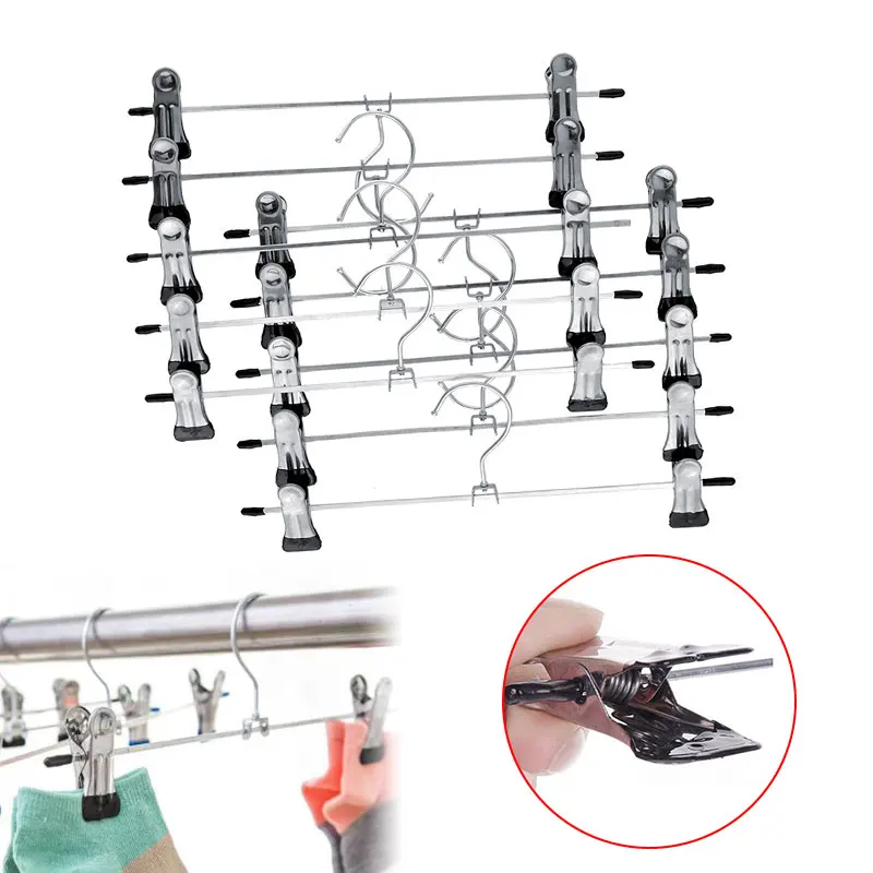 Новый зажим из нержавеющей стали 10 шт. вешалка для одежды брюки юбка одежда