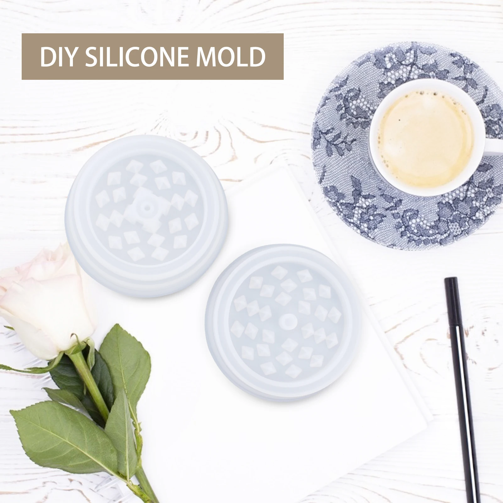 

Herb Grinder Silicone Mold Spice Crusher Maker Casting Mould DIY Crystal Epoxy Mold Silicone Mirror Mold Handmad Gifts