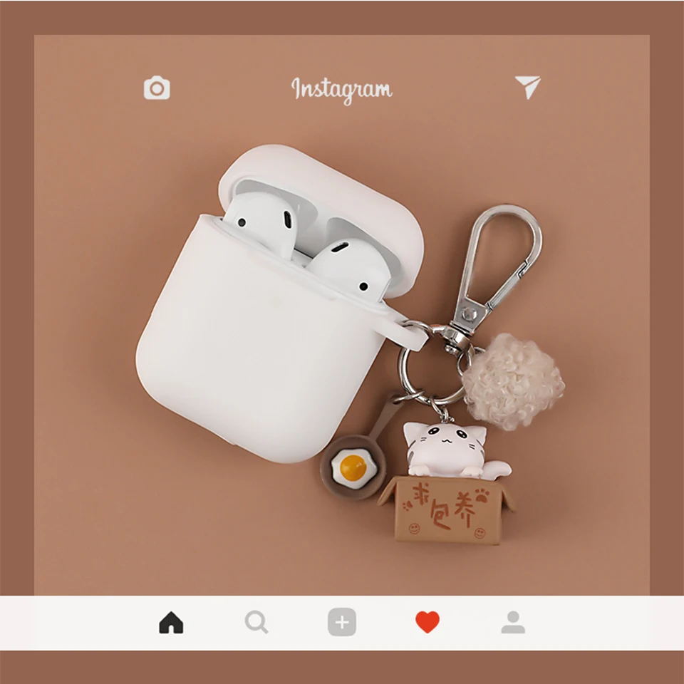 Чехол для наушников Apple Airpods 1 2 с изображением милого кота|Аксессуары наушников| |
