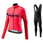 Morvelo 2018 женские осенне зимняя одежда с длинным рукавом Майки Велоспорт нагрудник брюки комплект дышащие тонкие Ropa Ciclismo для верховой езды цикл, комплект детской одежды