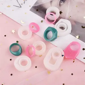 Форма для отливки колец из силикона, дугообразный молд для самостоятельного изготовления колец из эпоксидной смолы, принадлежности для отливки ювелирных изделий, 6 видов