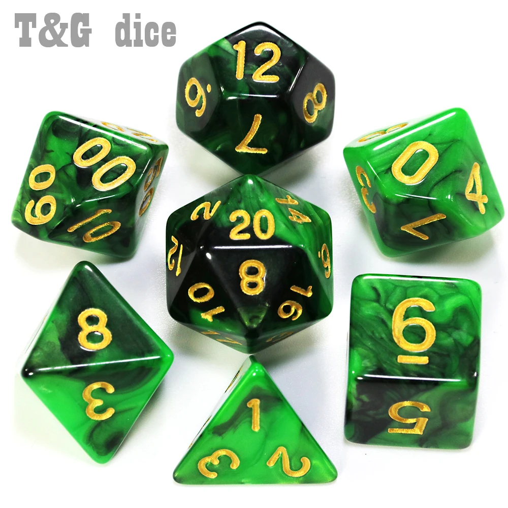 Новый высококачественный набор 2 х цветных игральных костей с эффектом