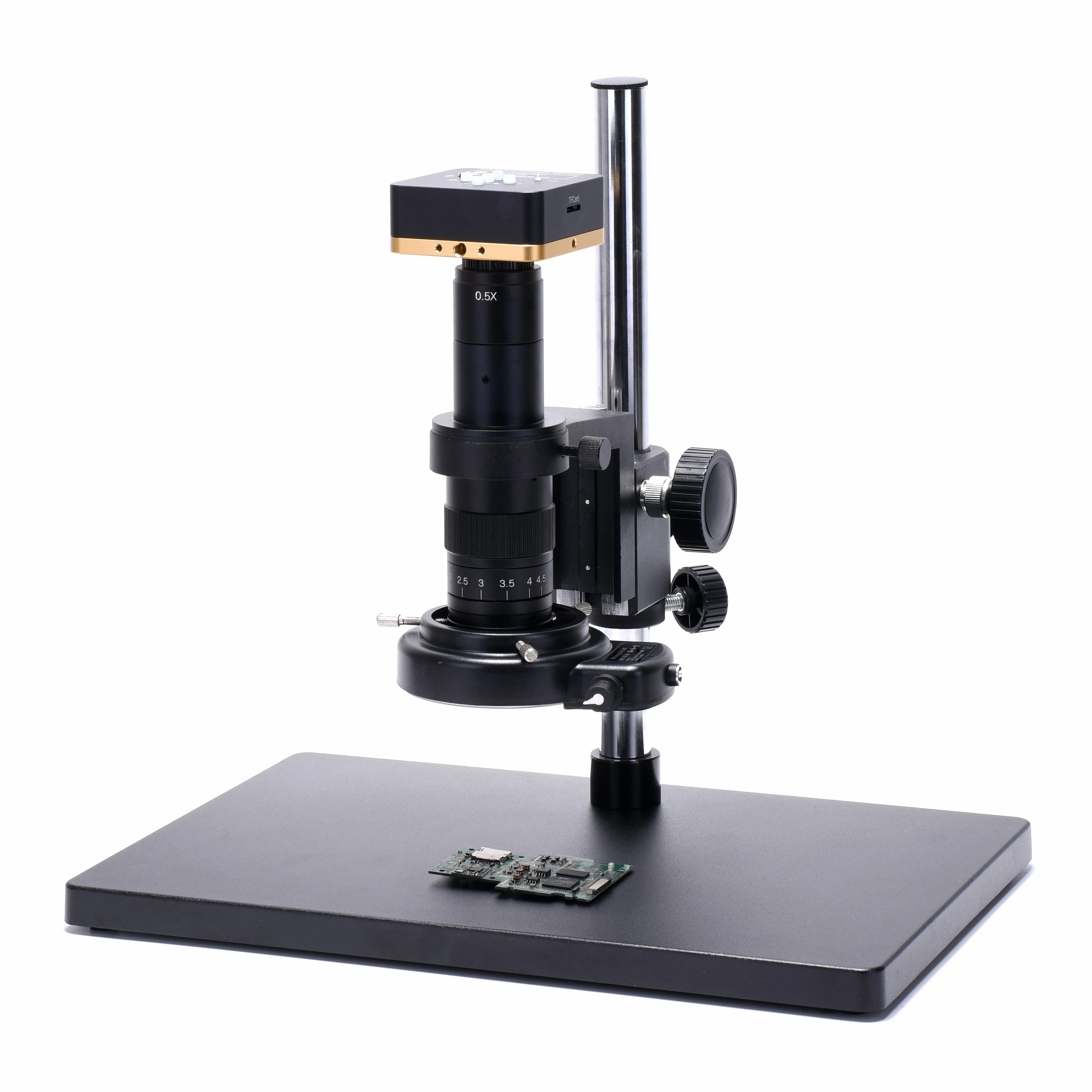 

34MP FHD Microscope Camera HDMI USB Industrial Camera 180X C-mount Lens 144 LED Light Big Boom Stand for PCB Repair Soldering