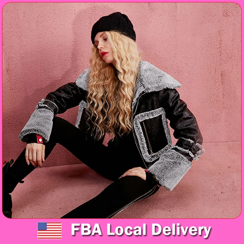 

ELFSACK US FBA местная доставка, черное, серое теплое Стеганое пальто с подкладкой, женская зимняя винтажная верхняя одежда на молнии с карманами ...