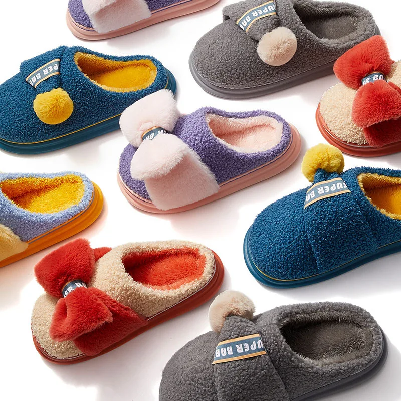 

Autumn and Winter New Products Bow Knot Men's Cotton Mop Cute Little Hat Men's Cotton Mop To Keep Warm At Home