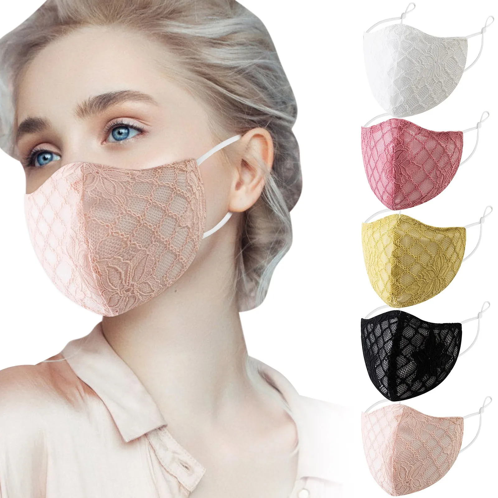

masque Lace Reusable Mouth Maschera Mask facial mascara Adult Breathable Anti-Pollution Women Fashion Men Mask Cosplay