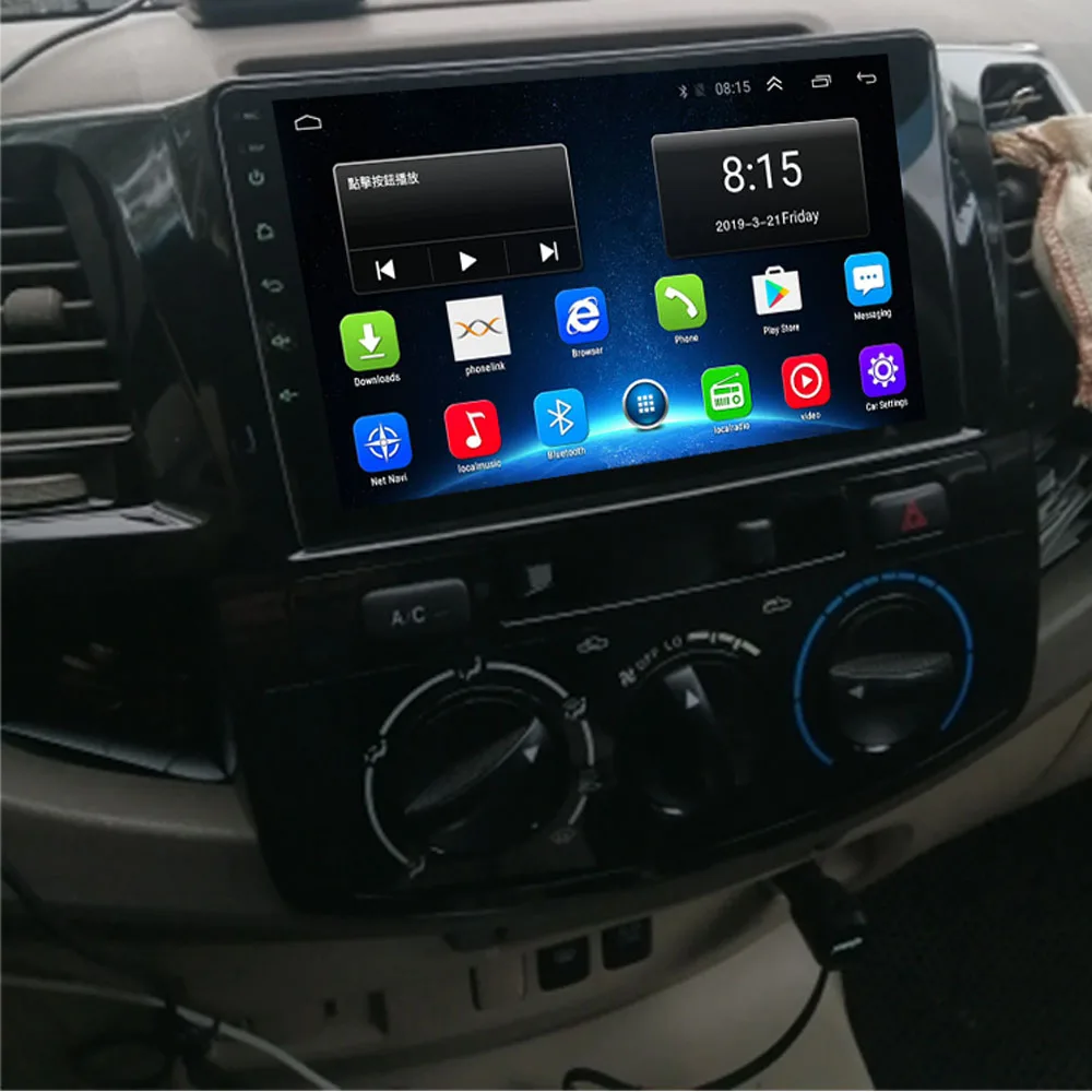 2 Din 9 &quotAndroid автомобильное радио для Toyota Fortuner HILUX Revo Vigo 2008 2014 Мультимедиа Видео