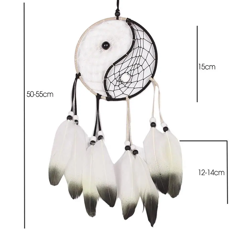 Настенный Ловец снов ручной работы тайцзи плетеные ветряные колокольчики