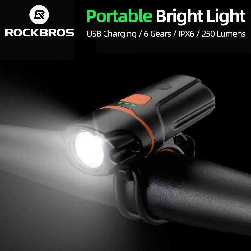

ROCKBROS USB Rechargeable Mini Bicycle Lights IP6 Waterproof Headlights Road Bike Light Riding Glare Flashlight Bike Accessorie