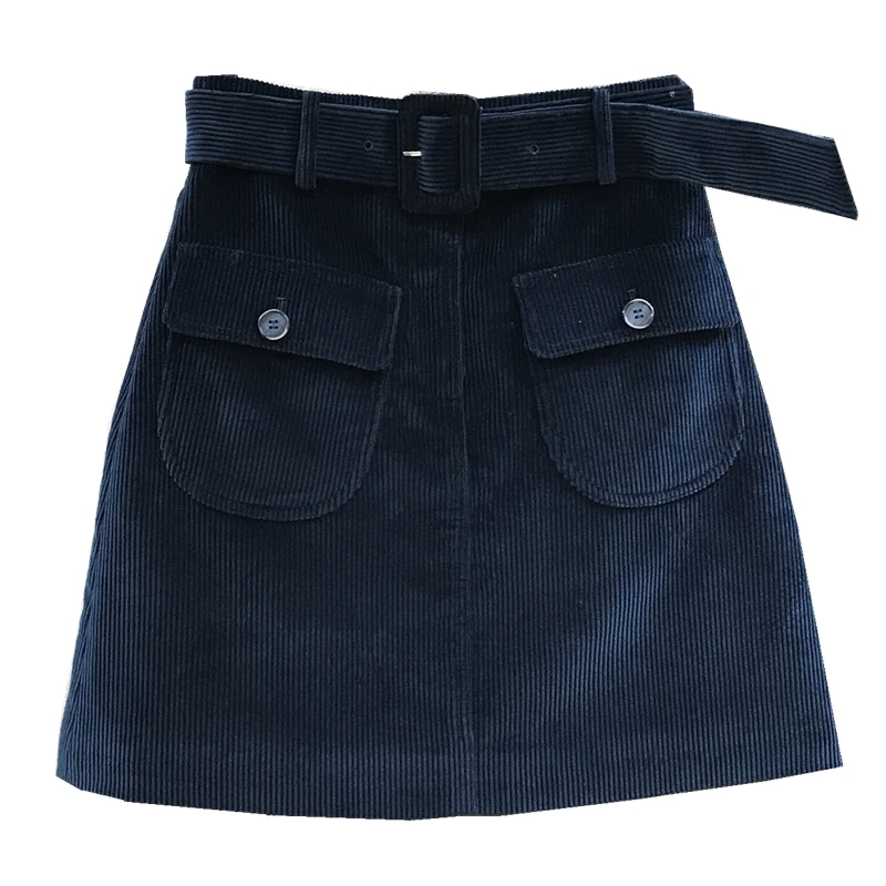 

Corduroy short skirt women's autumn winter bottom skirt 2020 new slim high waist A-line skirt thick one-step hip skirt